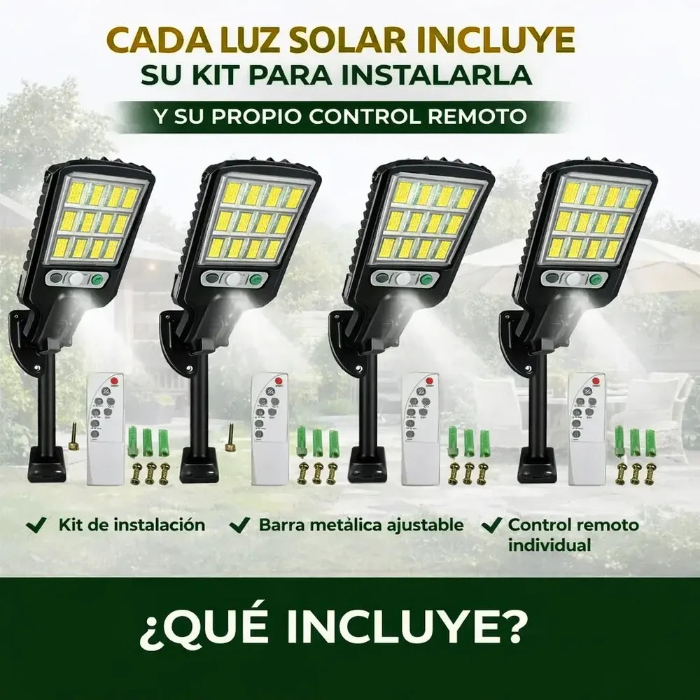 Cada luz incluye su kit y su control remoto